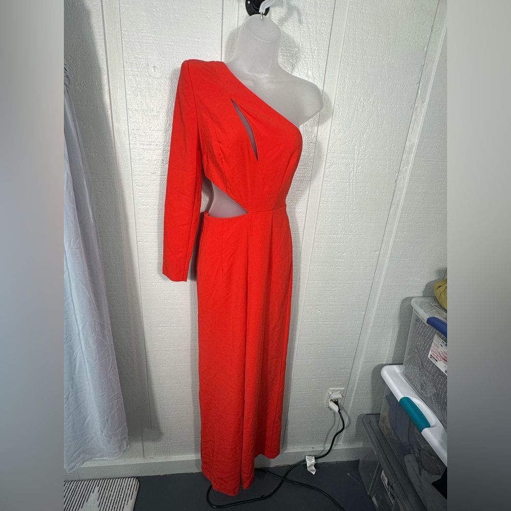 Sergio Hudson x Target Red One Shoulder Cut-Out Jumpsuit Size XXS NWOT - Picture 2 of 12